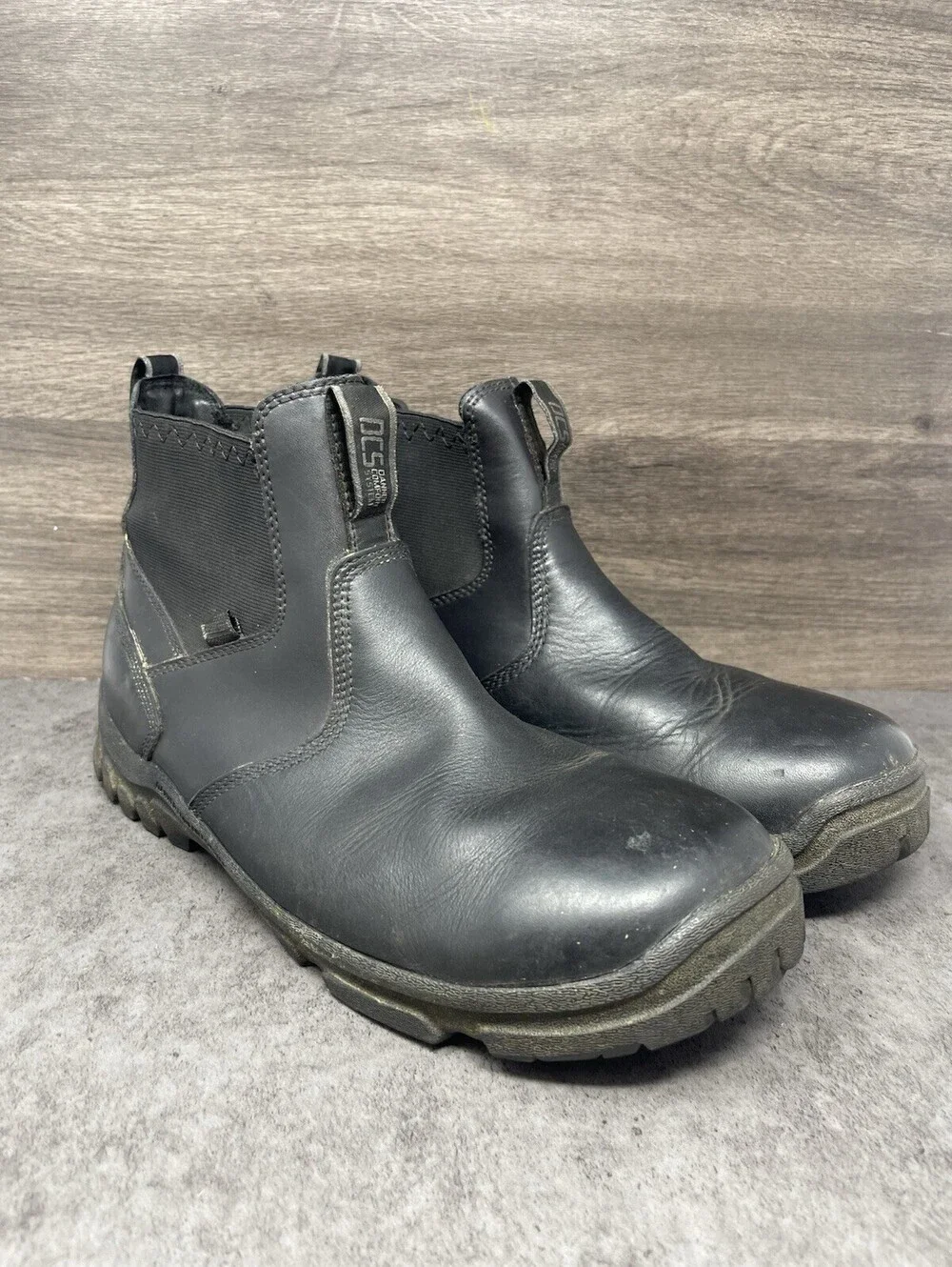 DANNER Lookout Station Office 5.5 Tactical Black Leather Slip On Size 11